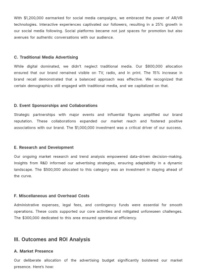 Free Advertising Departmental Budget Review Template to Edit Online