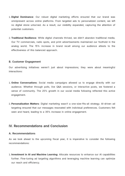 Free Advertising Departmental Budget Review Template to Edit Online