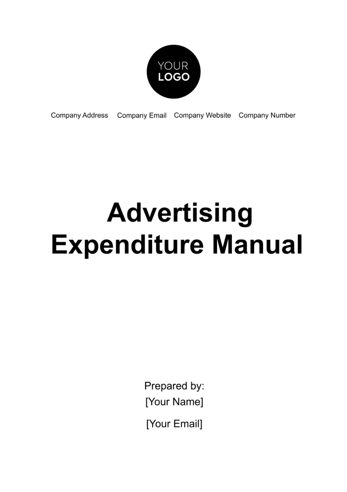 Advertising Expenditure Manual Template