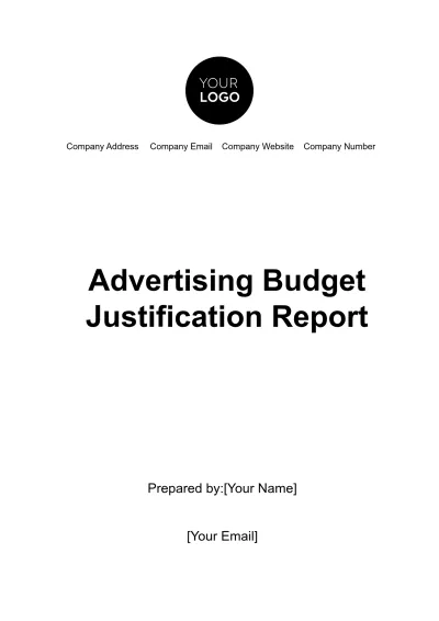 Free Advertising Budget Justification Report Template to Edit Online
