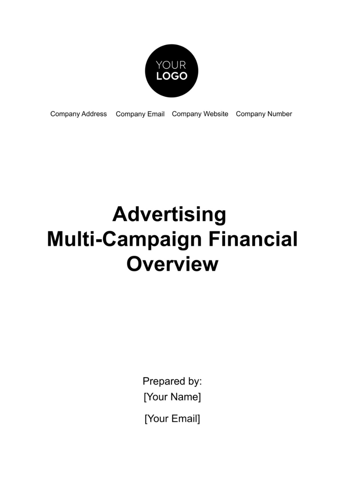 Advertising Multi-Campaign Financial Overview Template - Edit Online & Download