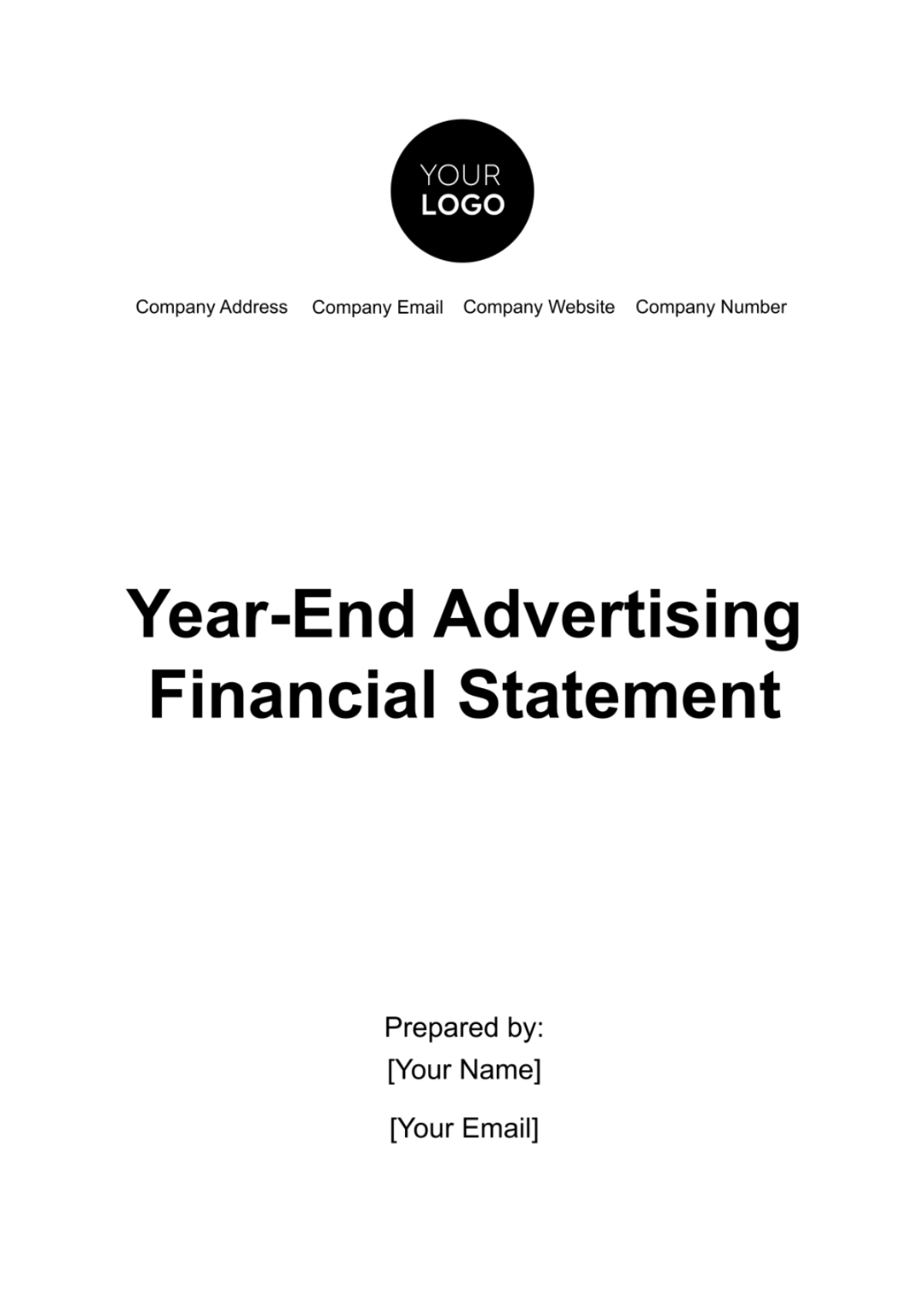 Year-End Advertising Financial Statement Template - Edit Online & Download