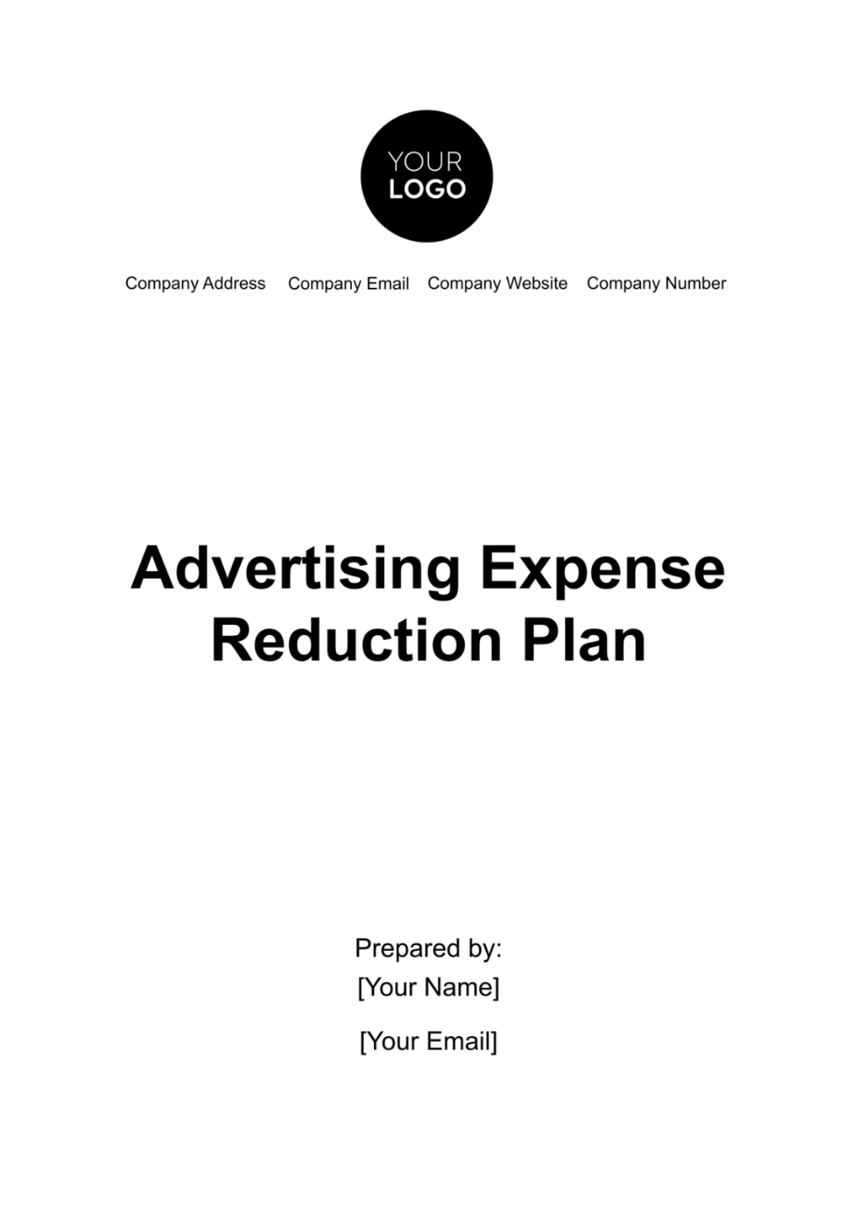 Advertising Expense Reduction Plan Template - Edit Online & Download