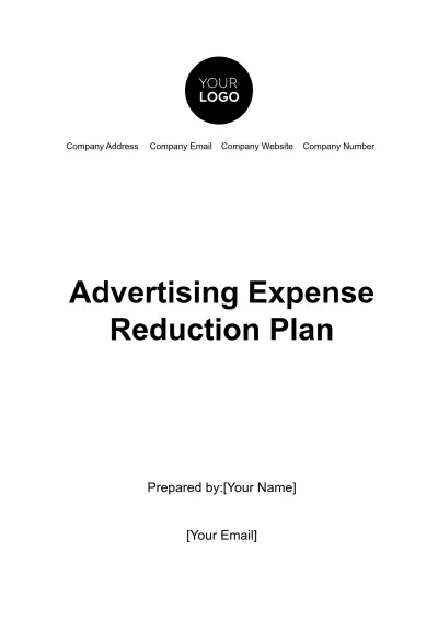 Free Advertising Expense Reduction Plan Template to Edit Online