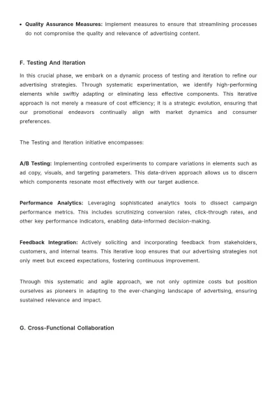 Free Advertising Expense Reduction Plan Template to Edit Online