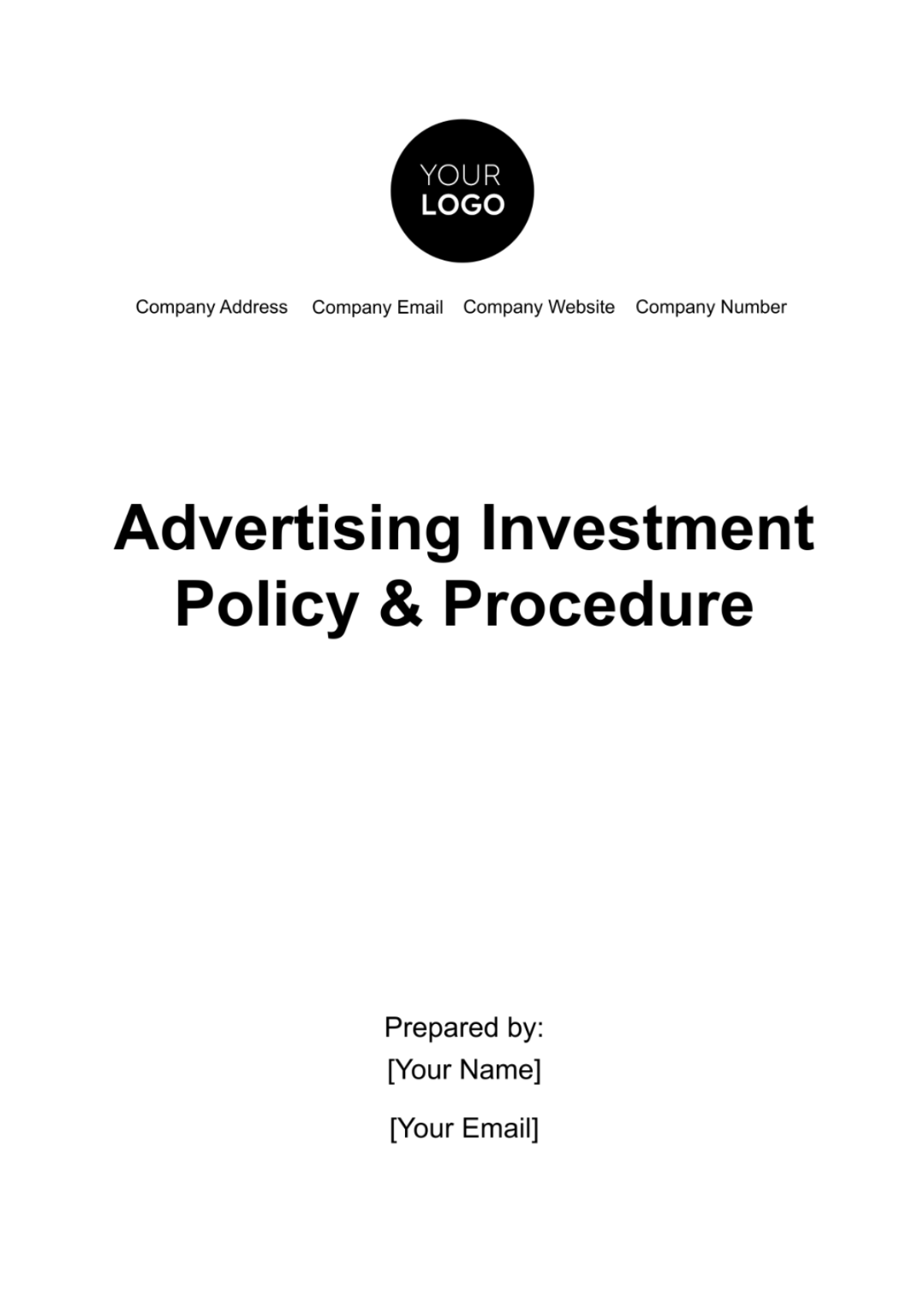 Free Advertising Investment Policy & Procedure Template