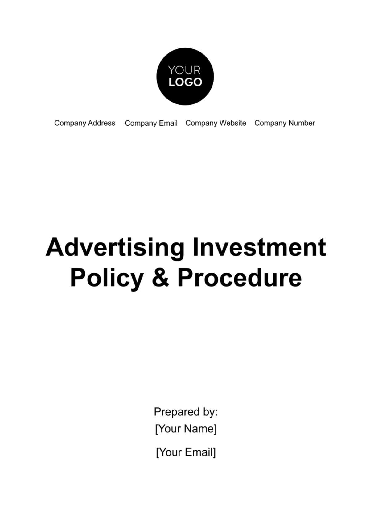 Advertising Investment Policy & Procedure Template - Edit Online & Download