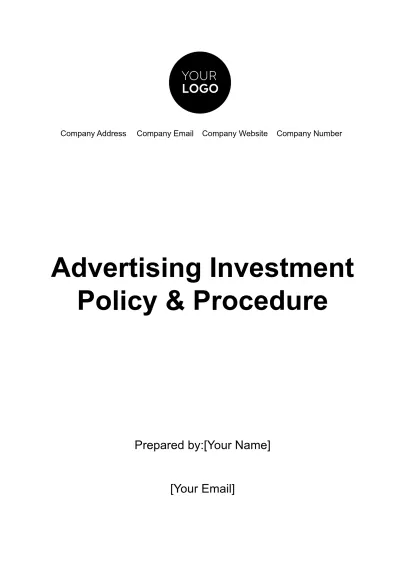Free Advertising Investment Policy & Procedure Template to Edit Online