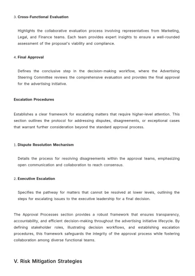 Free Advertising Investment Policy & Procedure Template to Edit Online