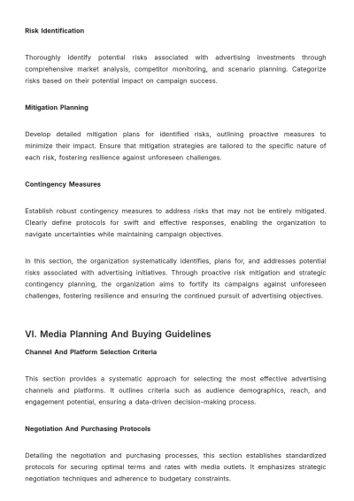 Free Advertising Investment Policy & Procedure Template to Edit Online