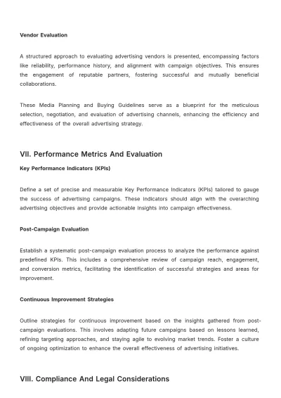 Free Advertising Investment Policy & Procedure Template to Edit Online