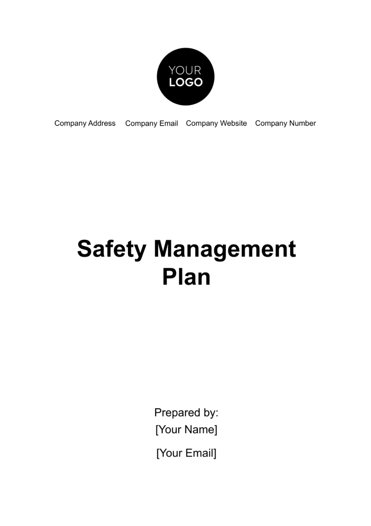 Safety Management Plan Template