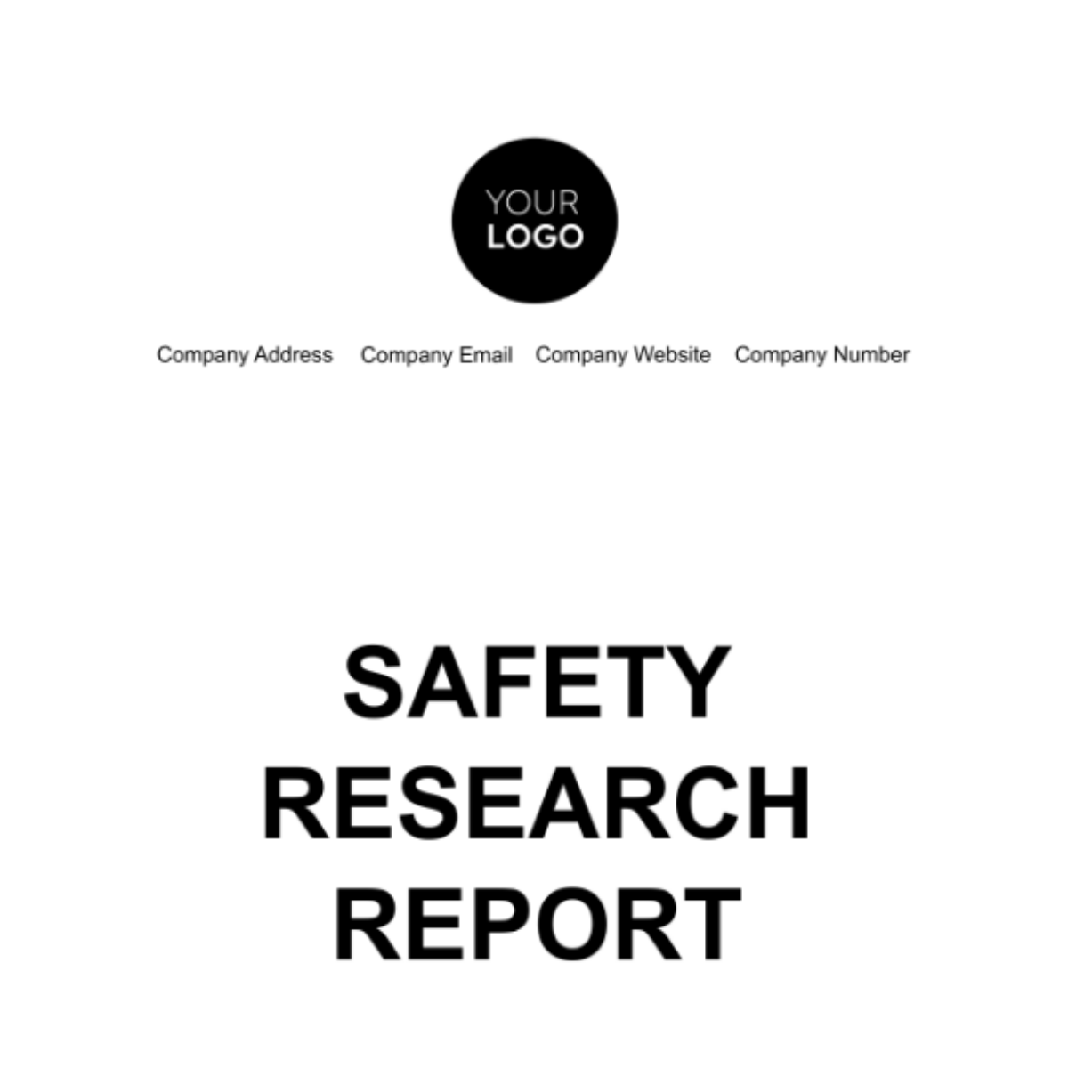 Free Safety Research Report Template