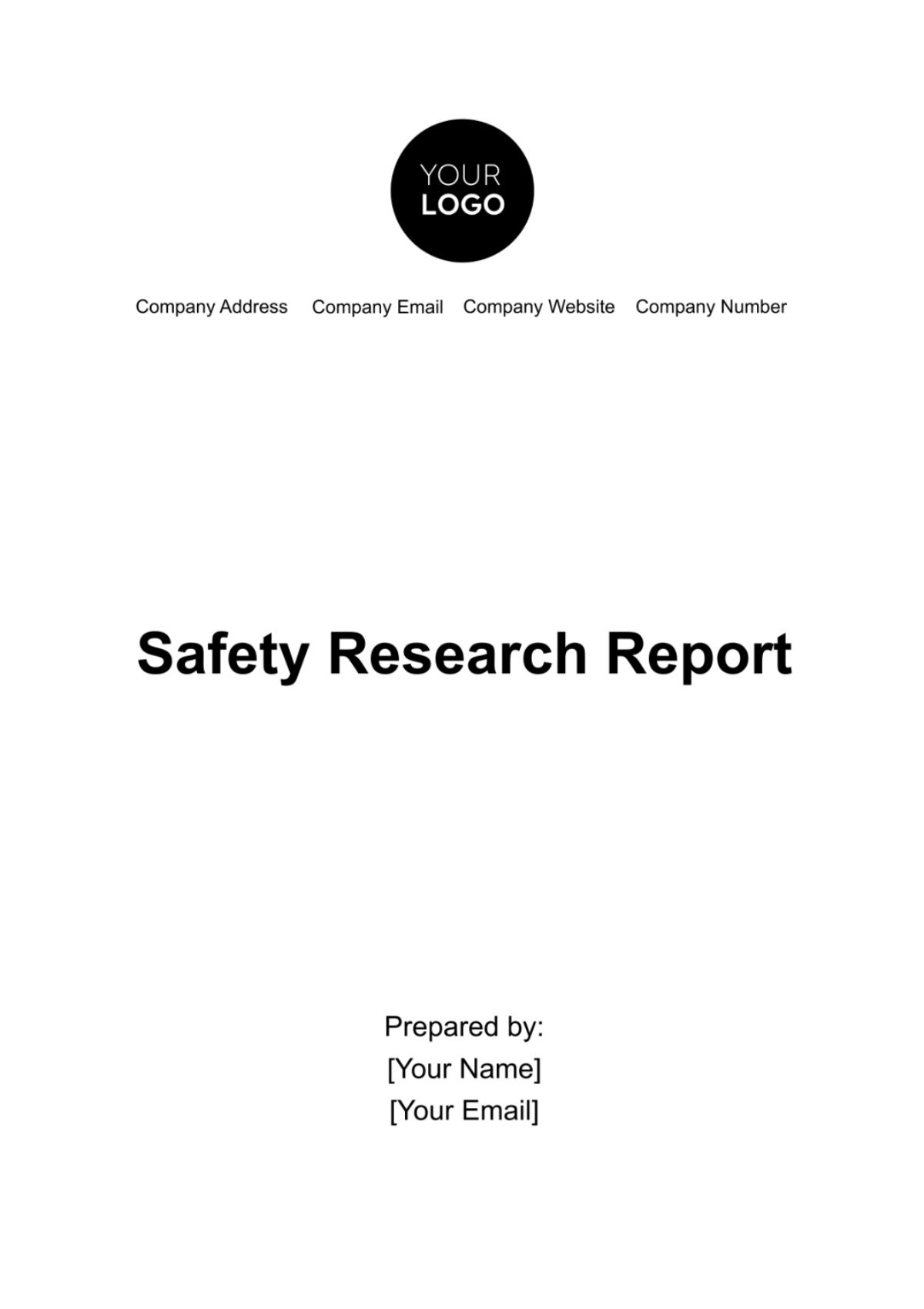 Safety Research Report Template