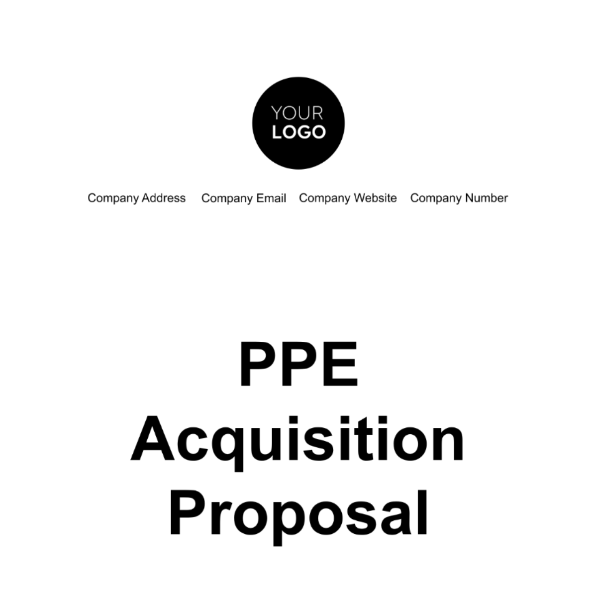 Free PPE Acquisition Proposal Template