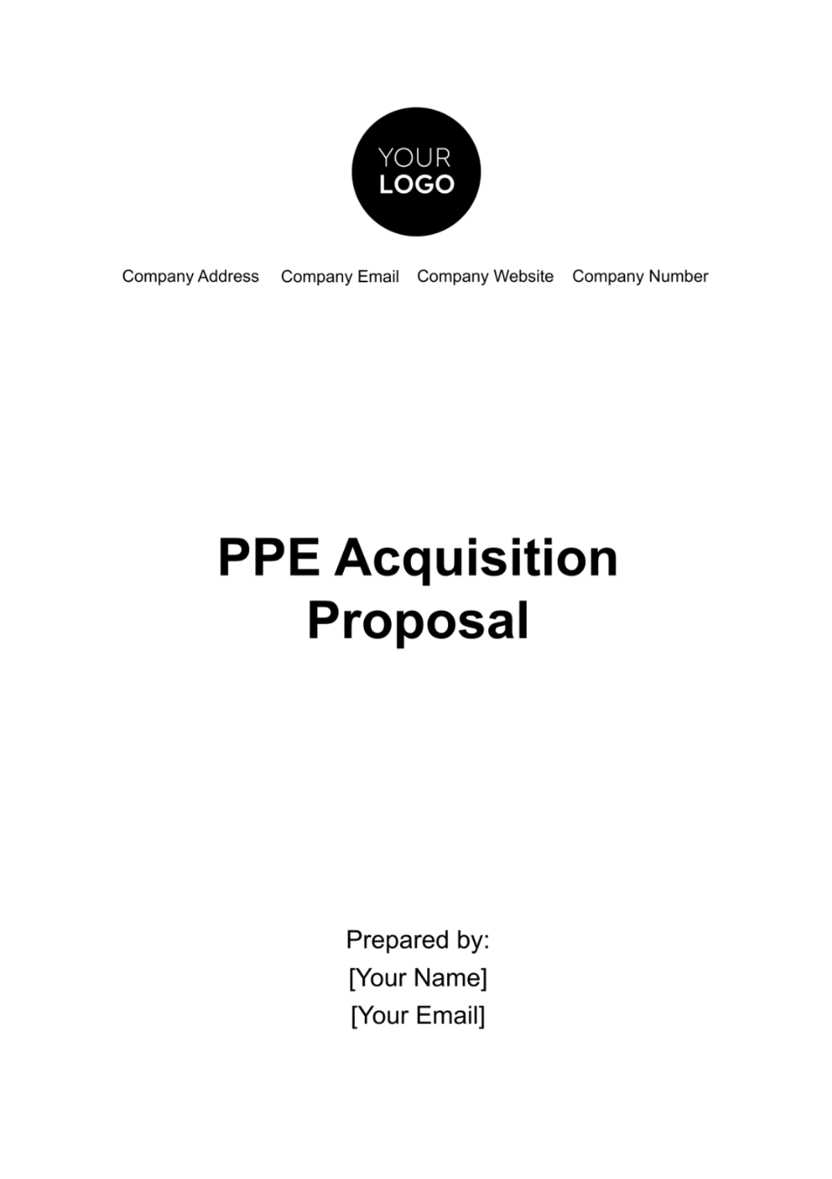 PPE Acquisition Proposal Template - Edit Online & Download