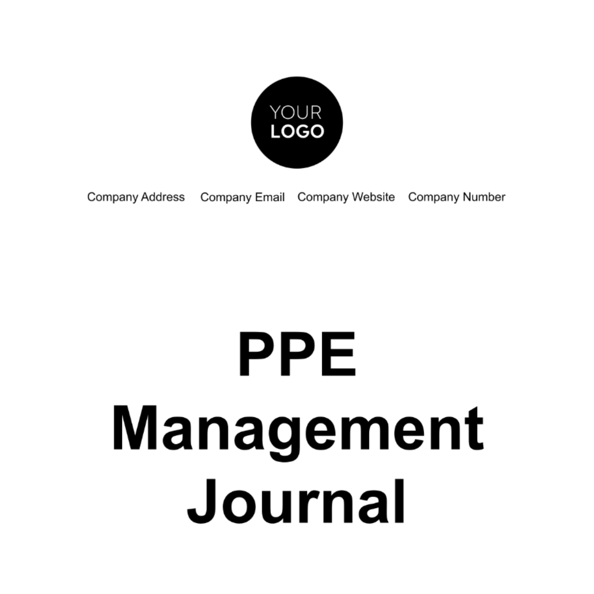 Free PPE Management Journal Template