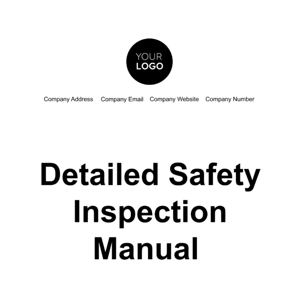 Detailed Safety Inspection Manual Template