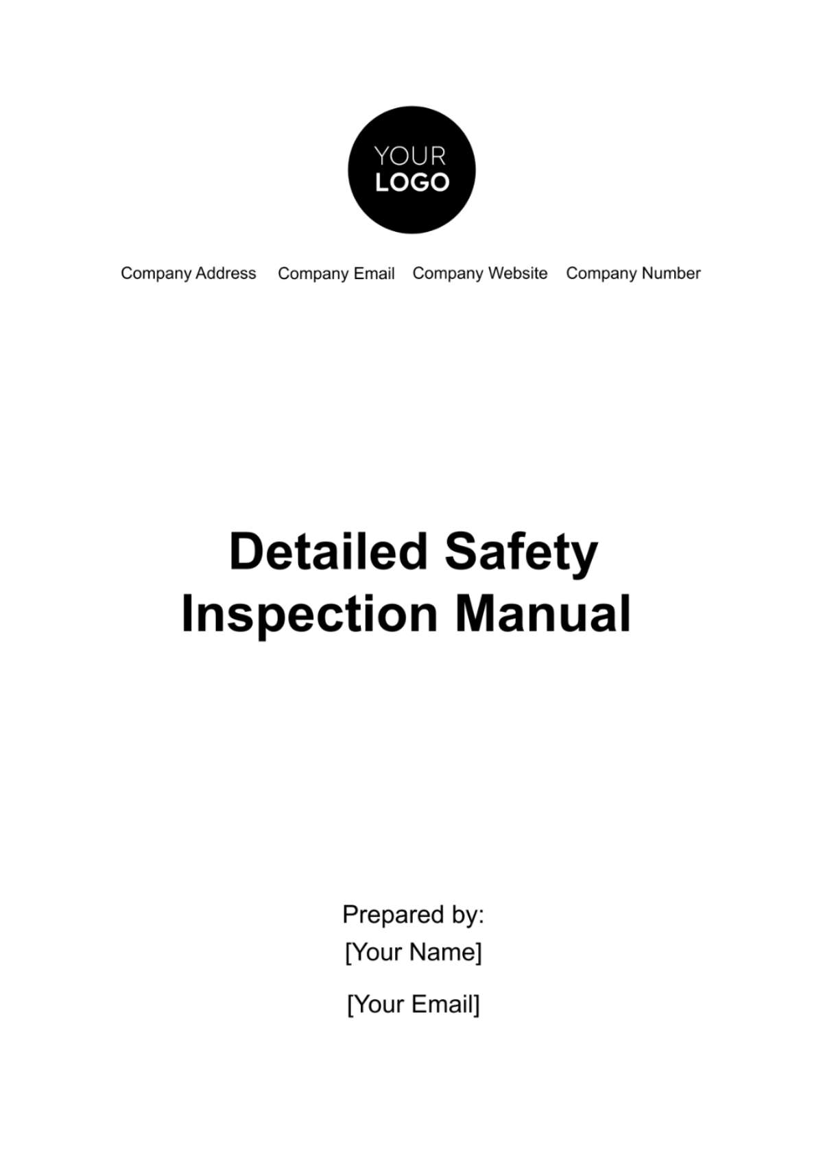 Detailed Safety Inspection Manual Template