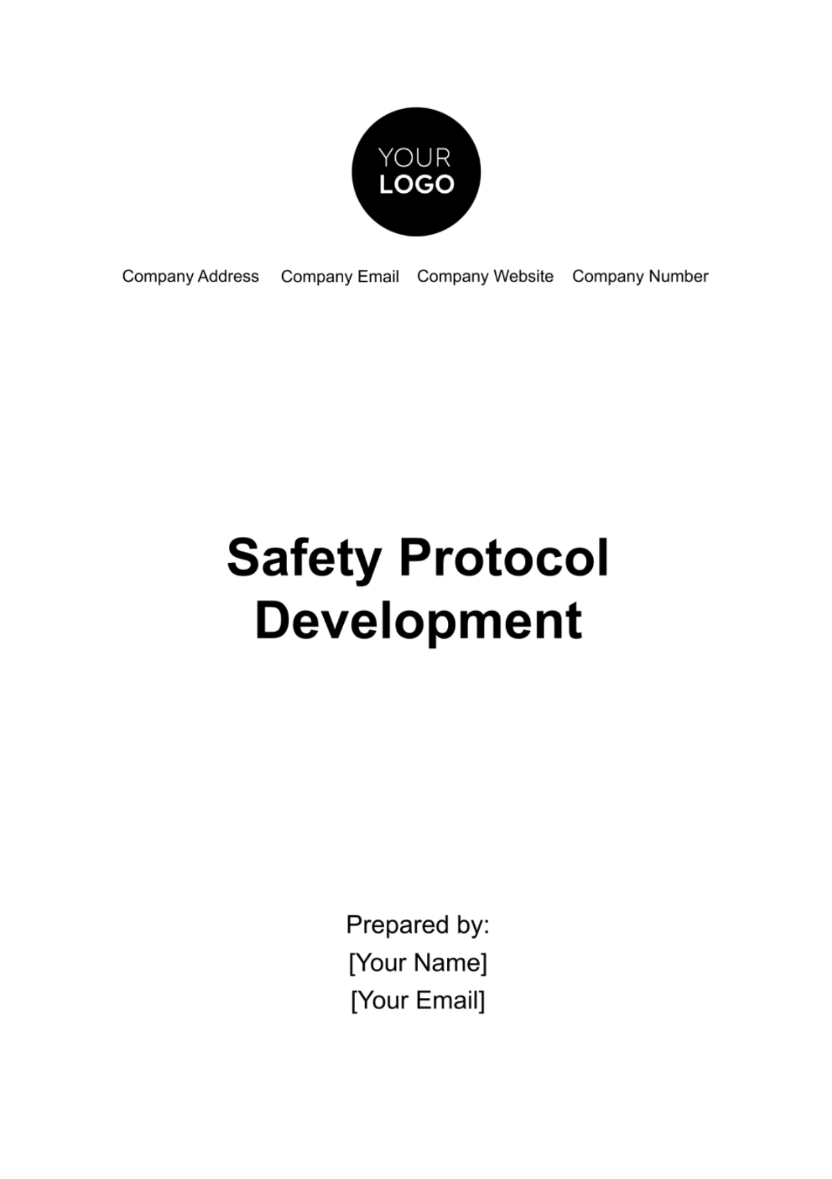 Safety Protocol Development Template