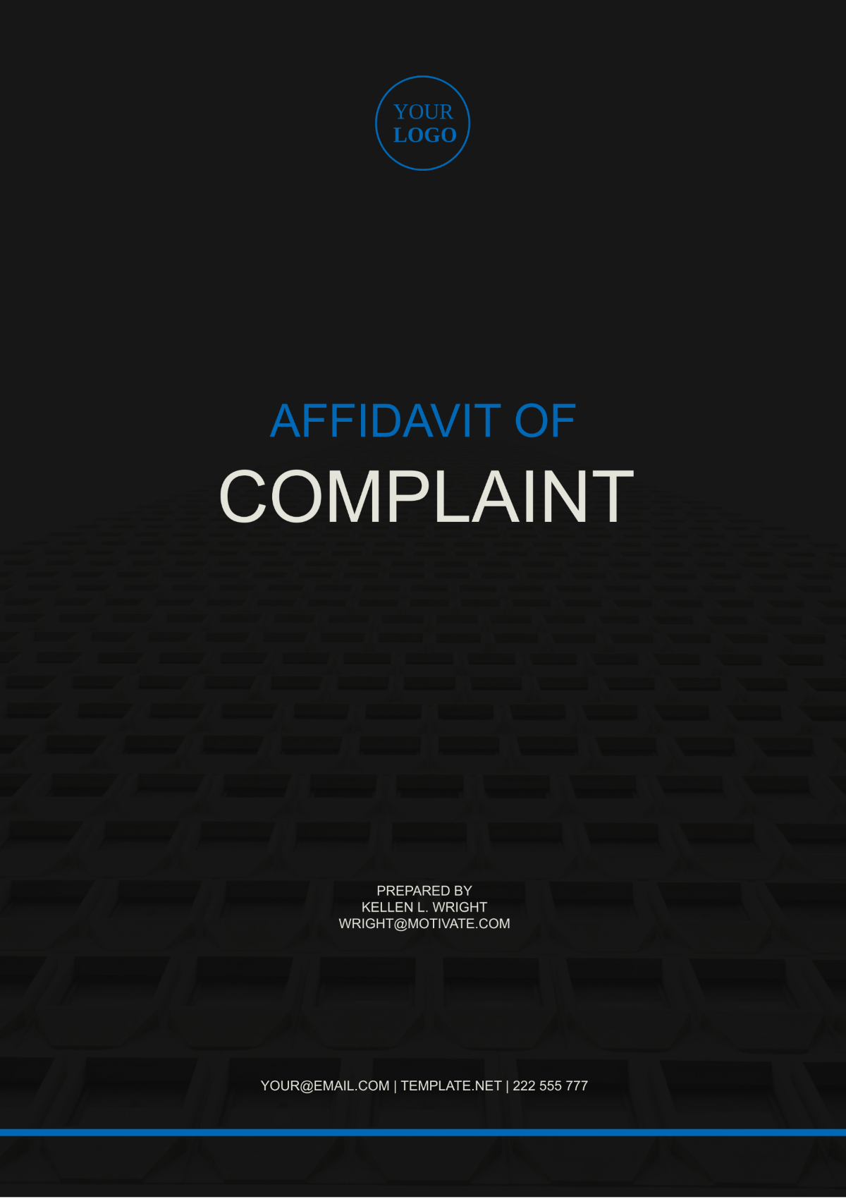 Affidavit of Complaint Template