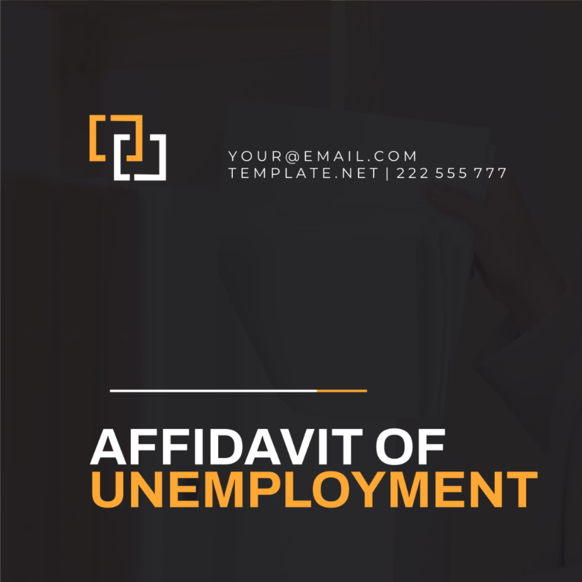 Affidavit of Unemployment Template