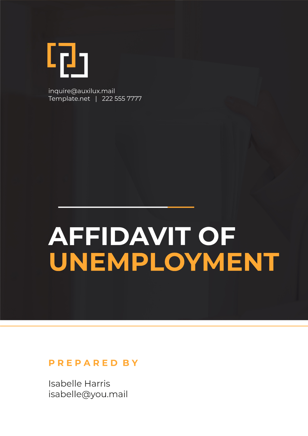 Affidavit of Unemployment Template