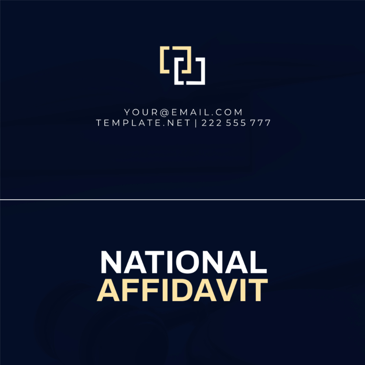 National Affidavit Template