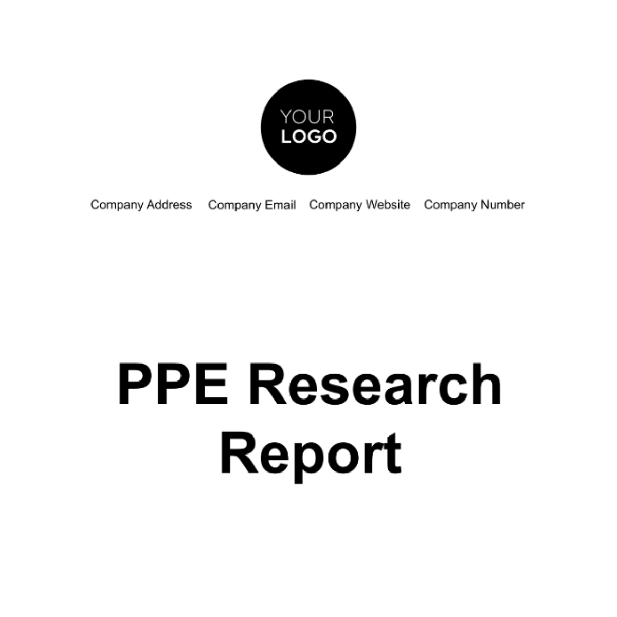 Free PPE Research Report Template