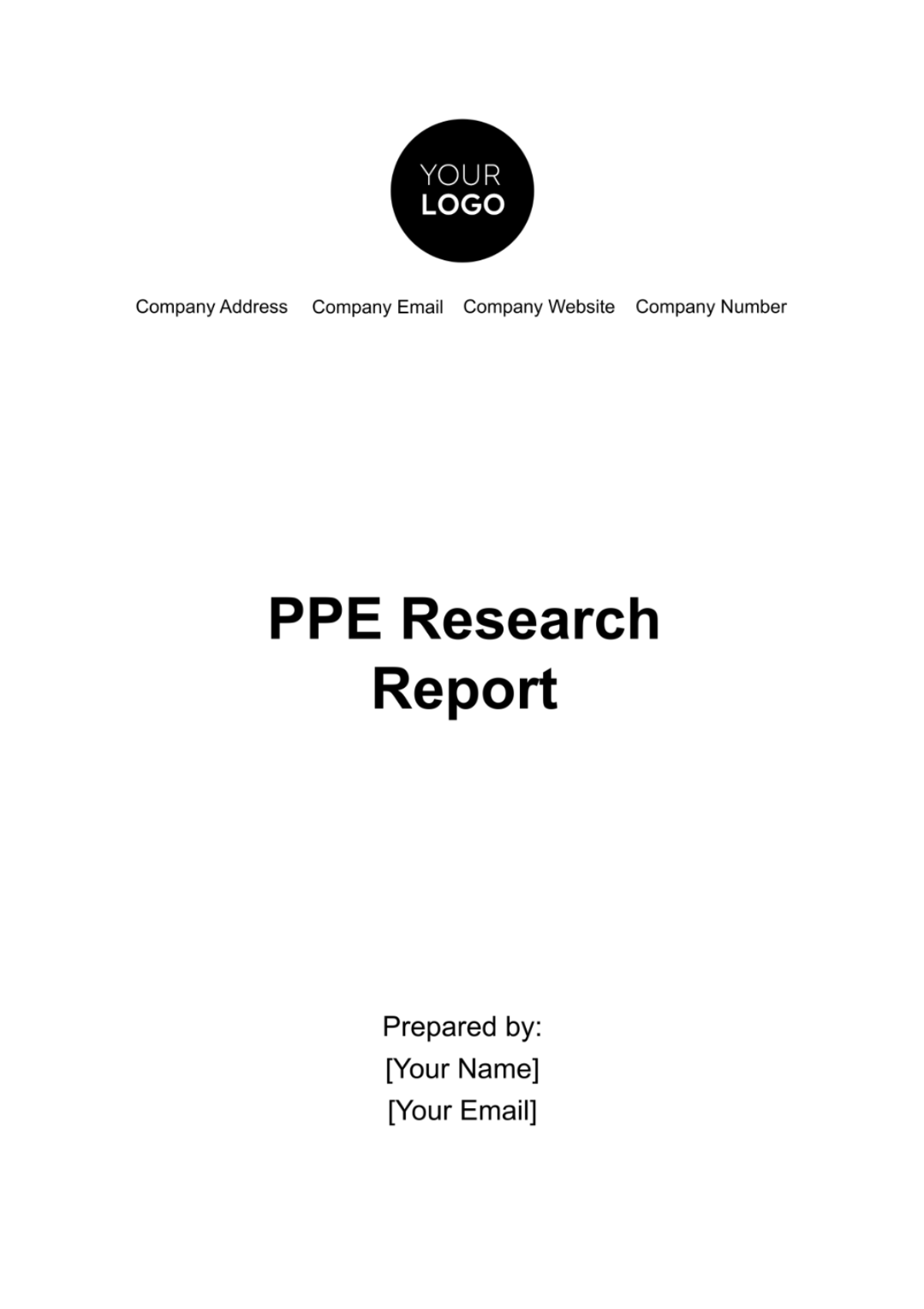 PPE Research Report Template - Edit Online & Download