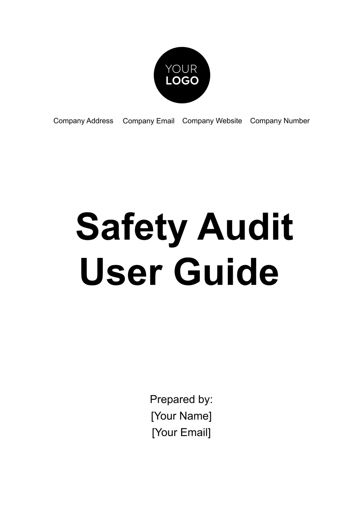 Safety Audit User Guide Template