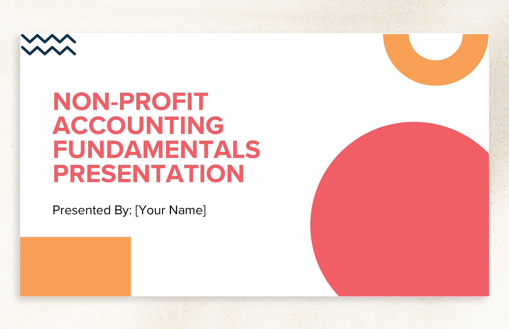 Non-Profit Accounting Fundamentals Presentation Template