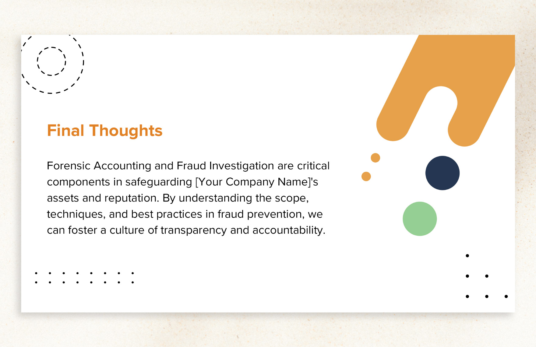 Forensic Accounting and Fraud Investigation Presentation Template