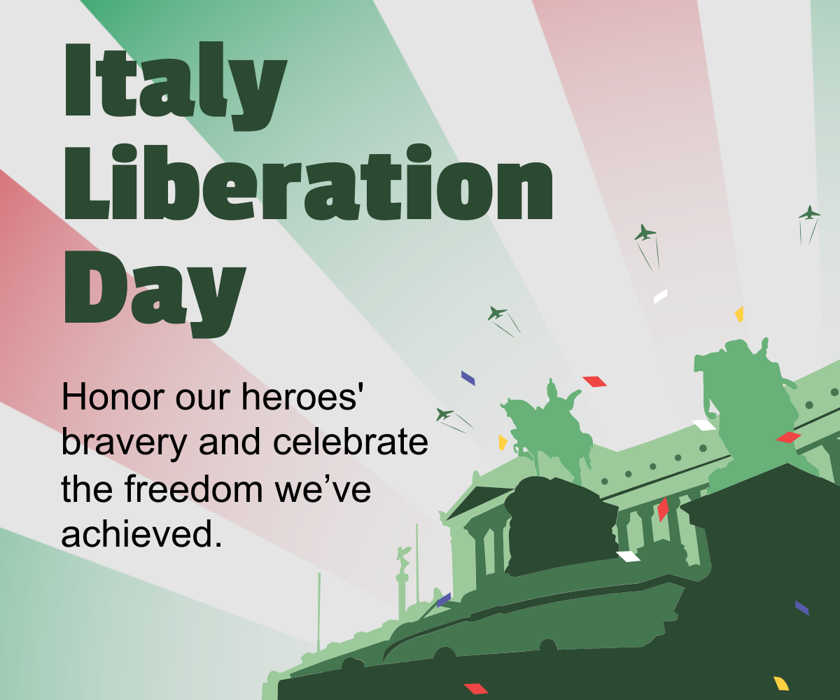 Italy Liberation Day Ad Banner Template