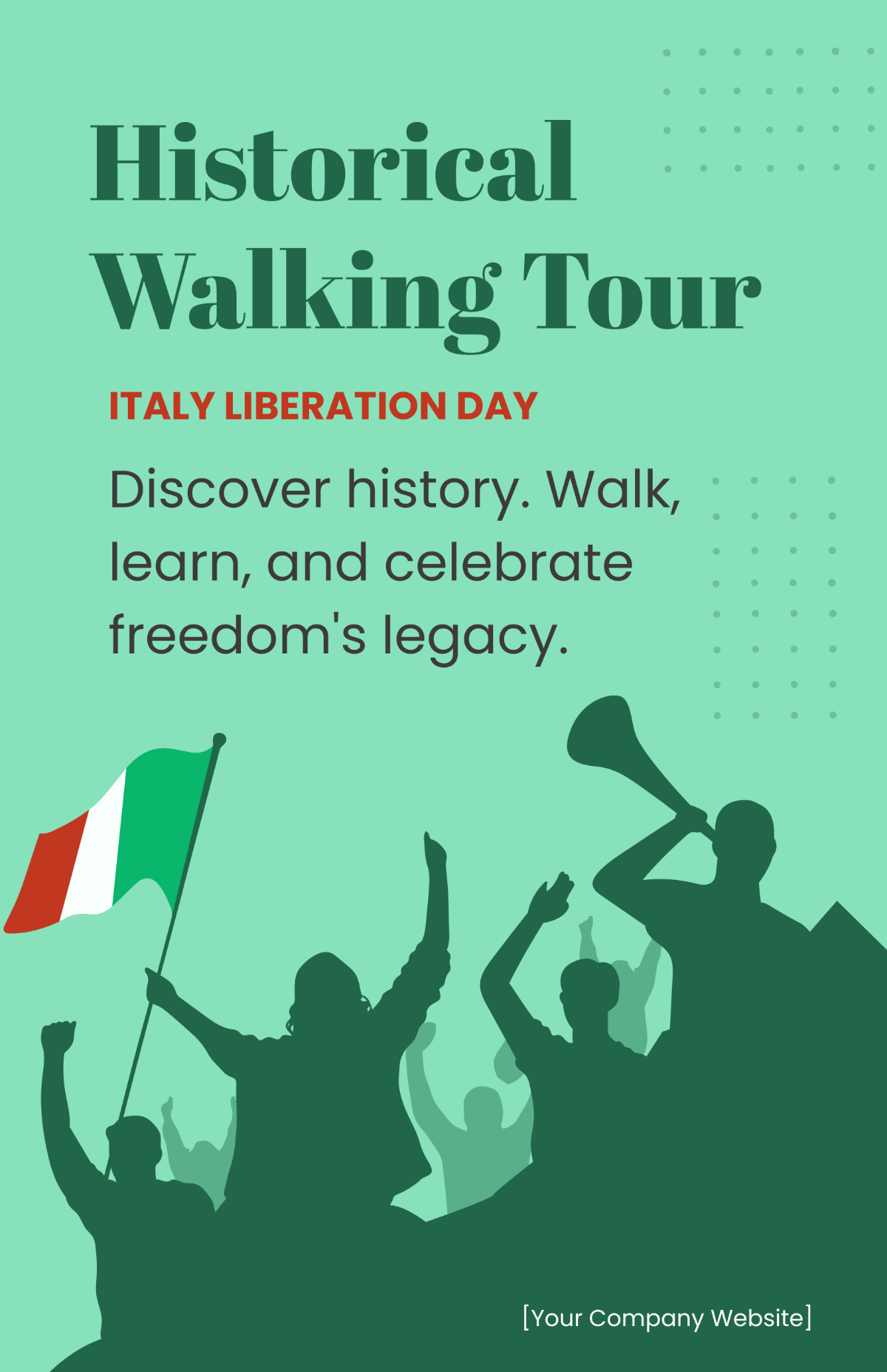 Free Italy Liberation Day Poster Template