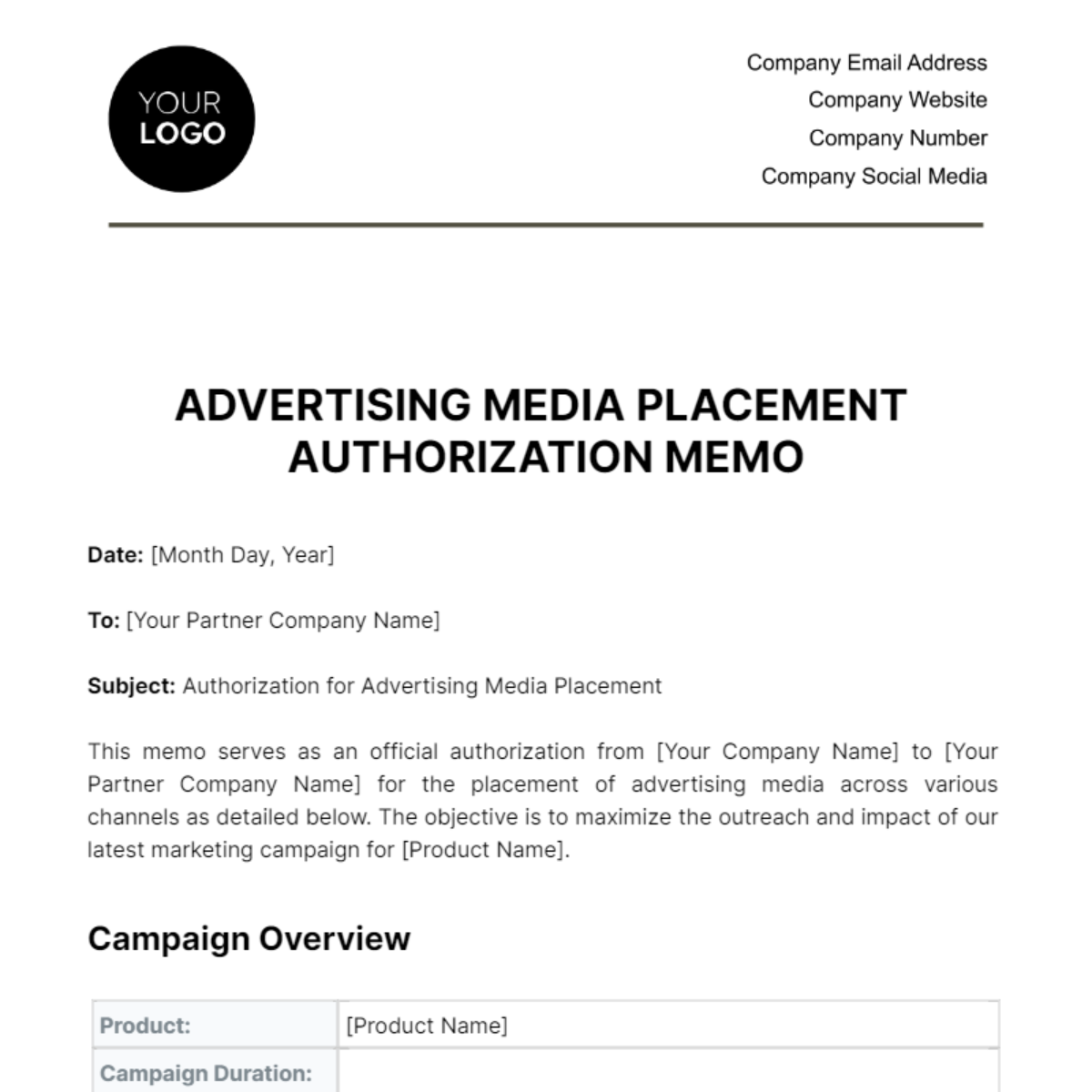 advertising-media-placement-authorization-memo-template-edit-online