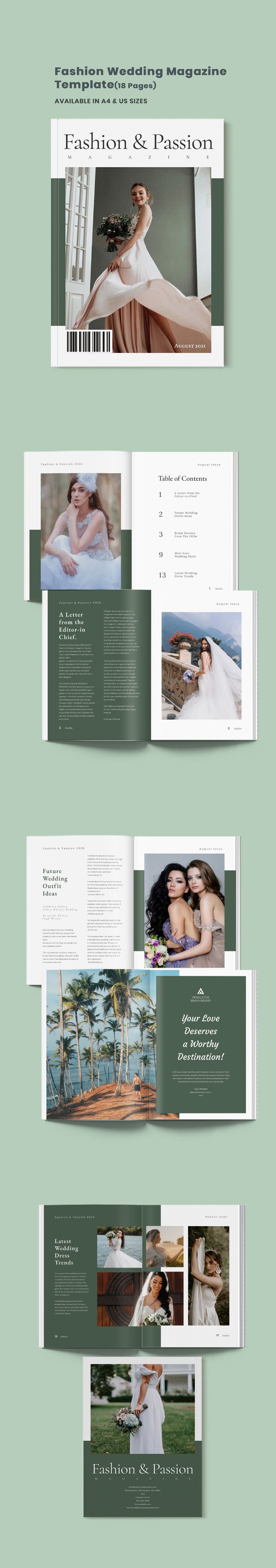 Fashion Wedding Magazine Template Fashion Wedding Magazine Template
