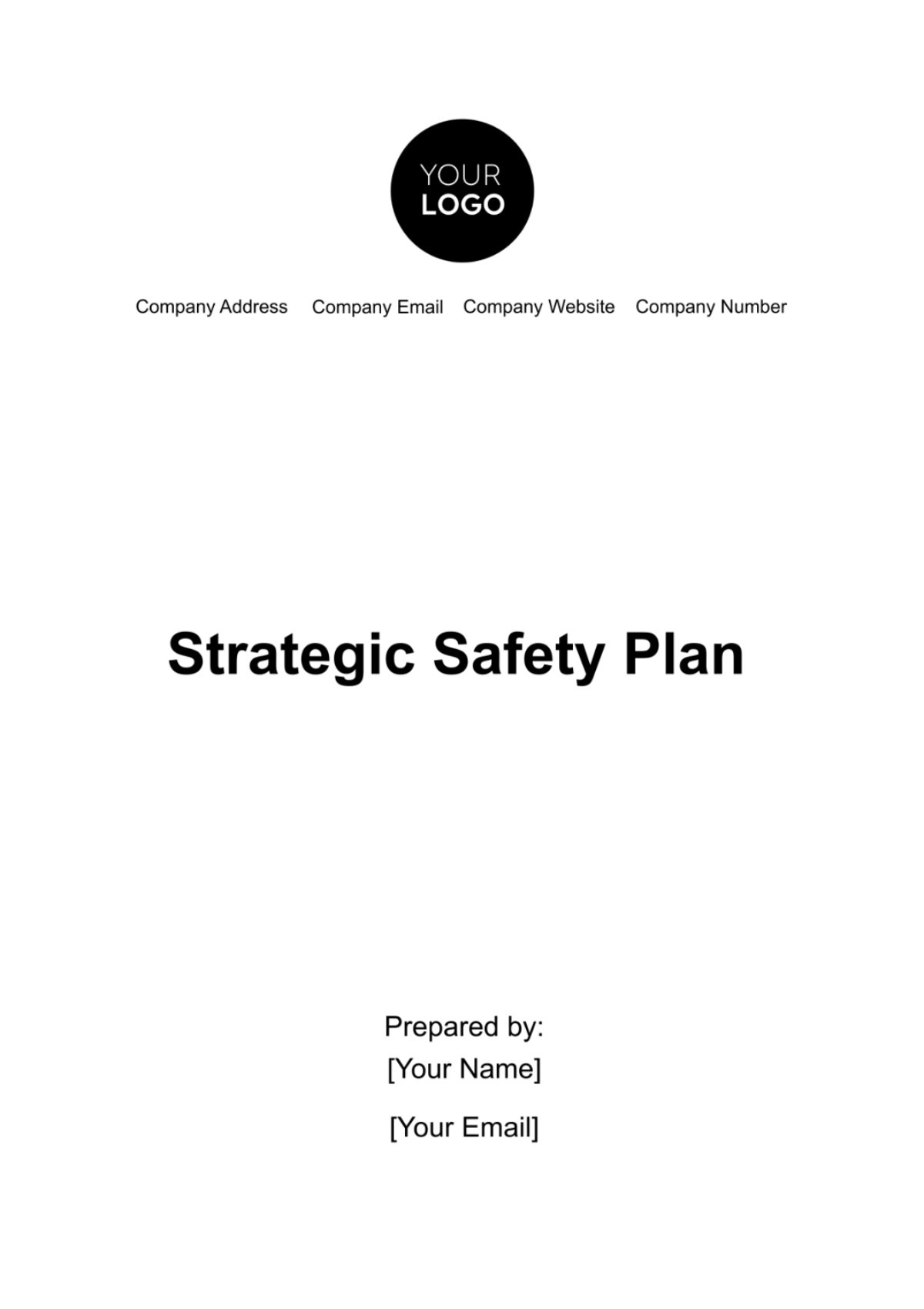 Strategic Safety Plan Template