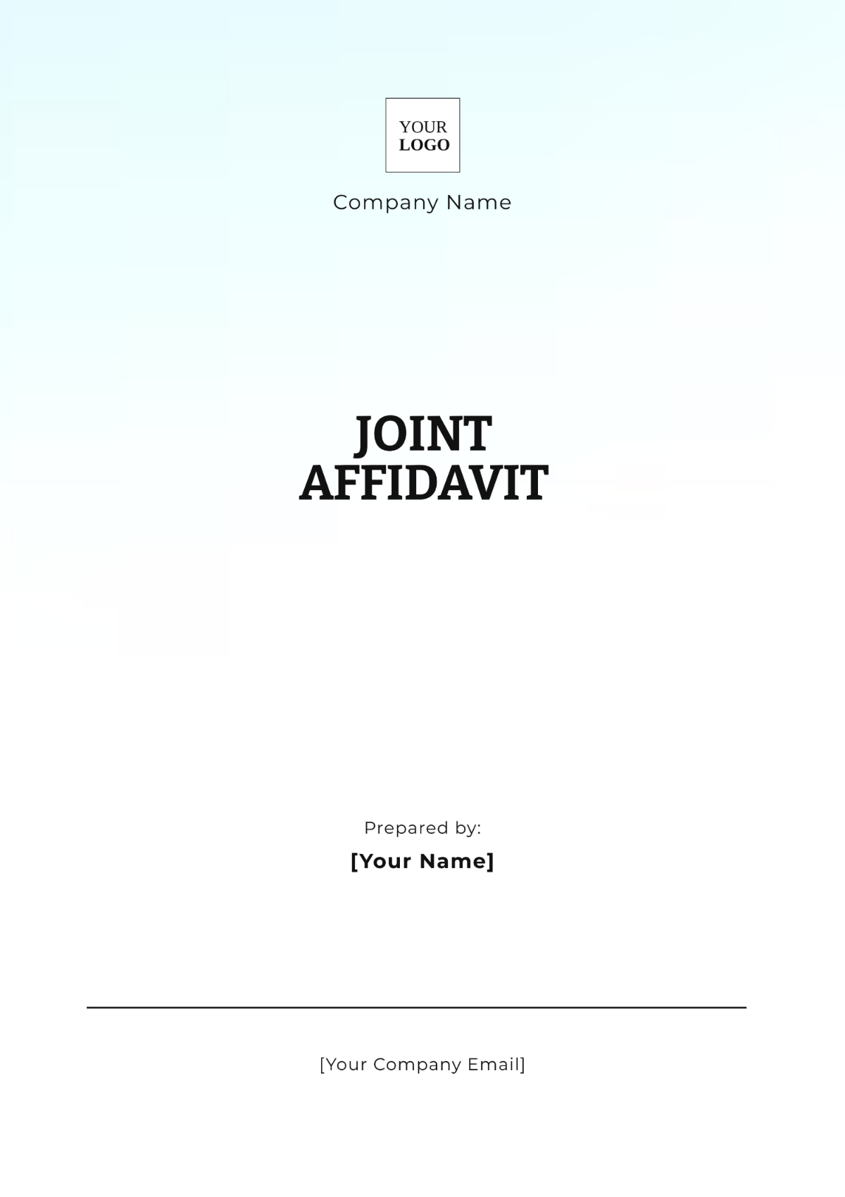 Joint Affidavit Template - Edit Online & Download