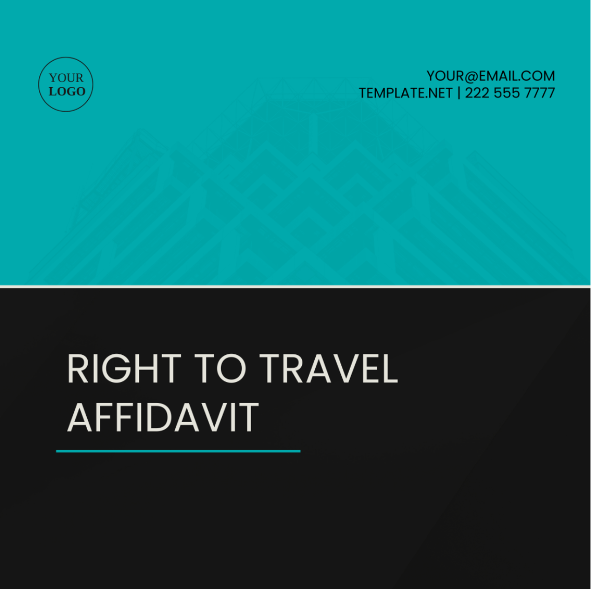 Right To Travel Affidavit Template
