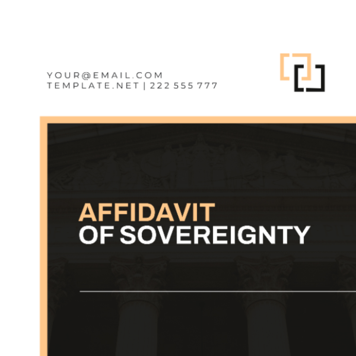 Affidavit of Sovereignty Template