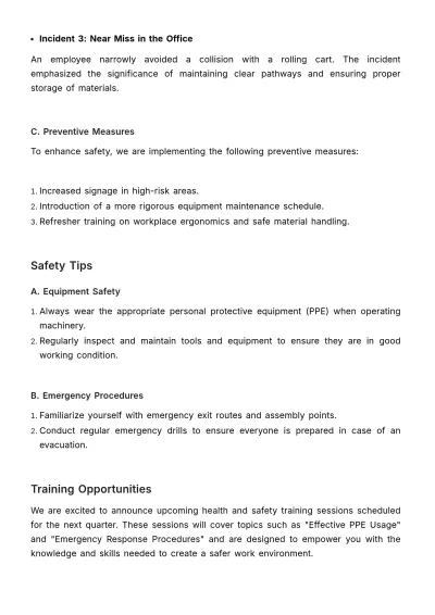 Free Health & Safety Newsletter Draft Template & AI Newsletter Maker