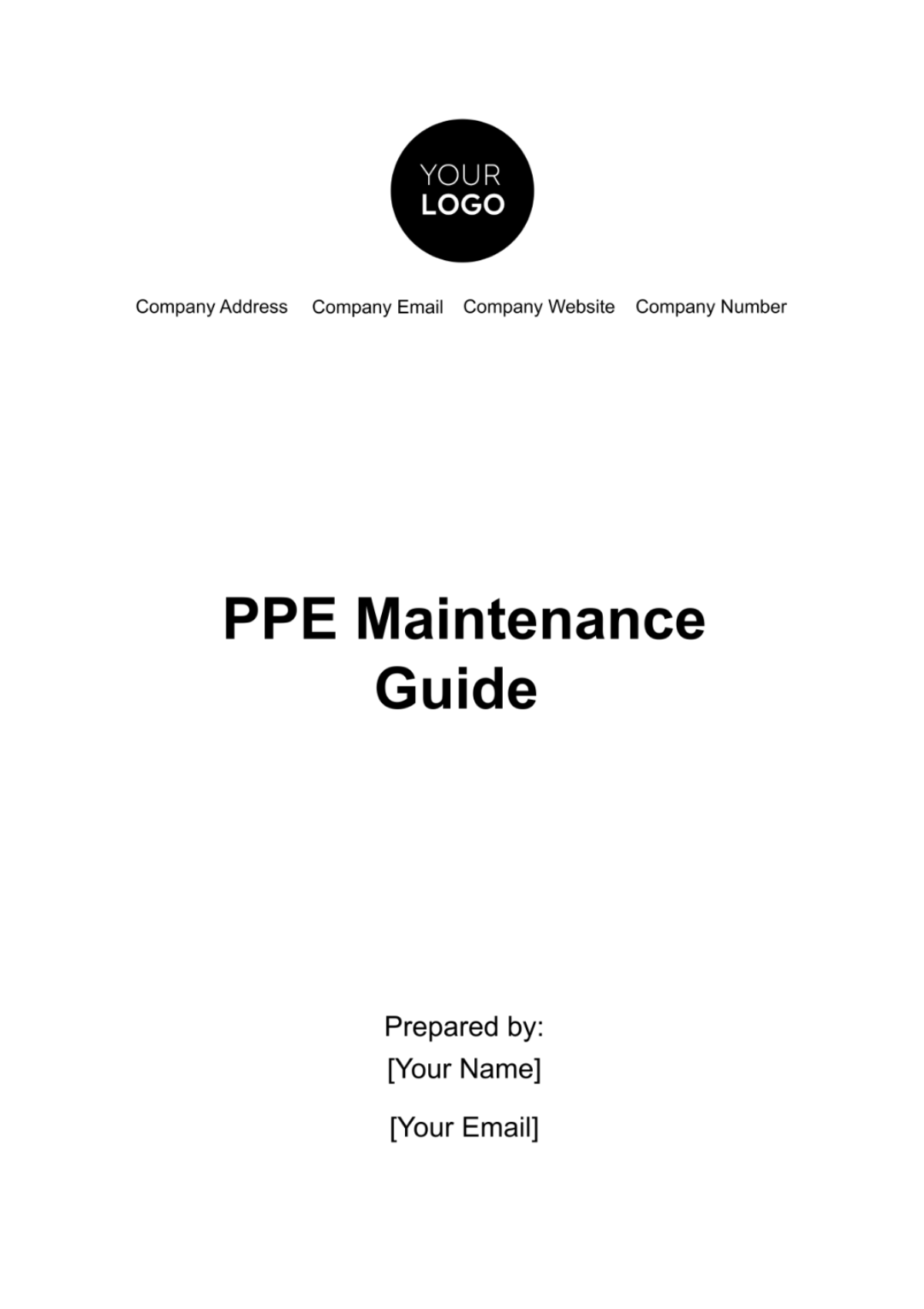 PPE Maintenance Guide Template