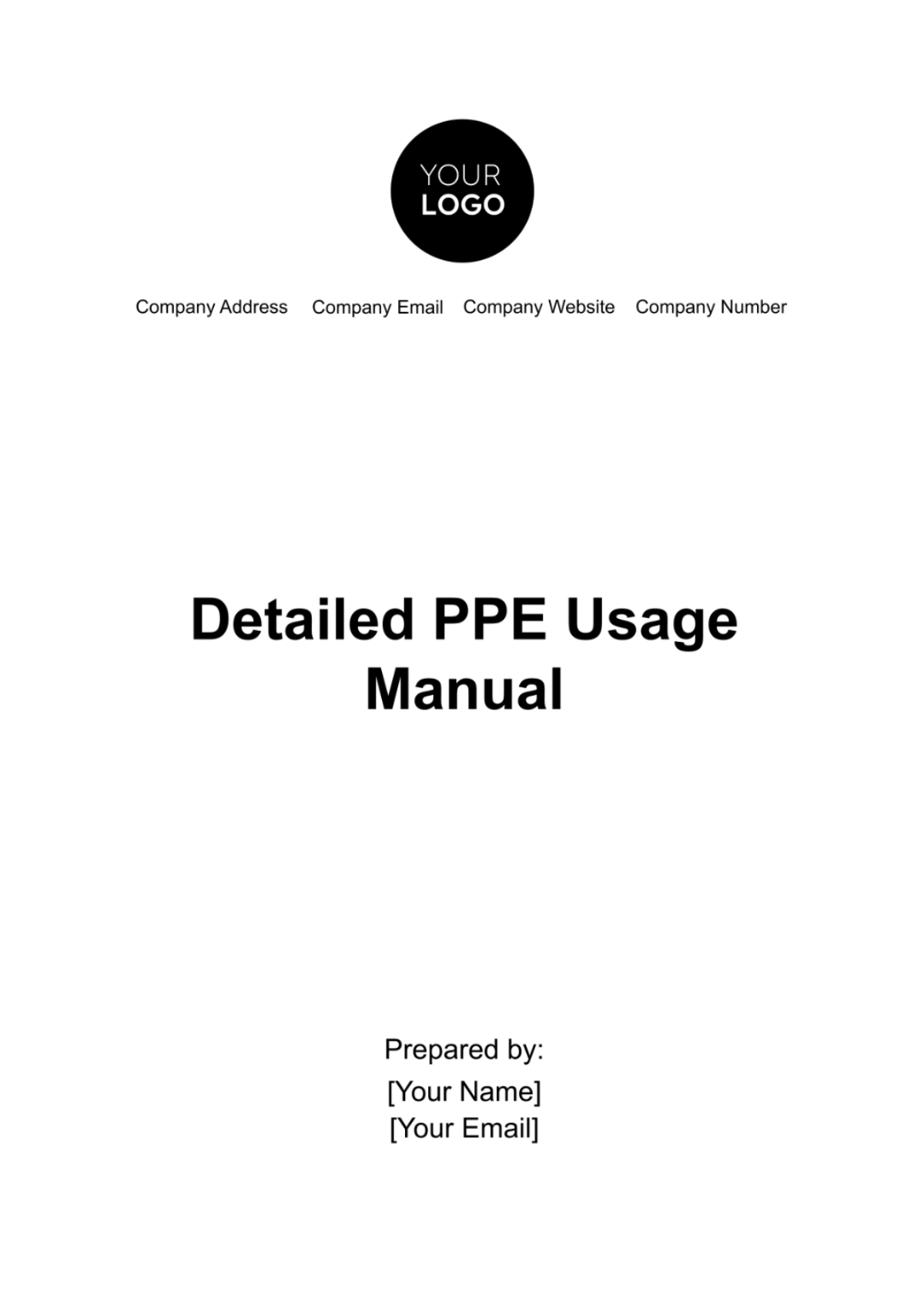 Detailed PPE Usage Manual Template - Edit Online & Download