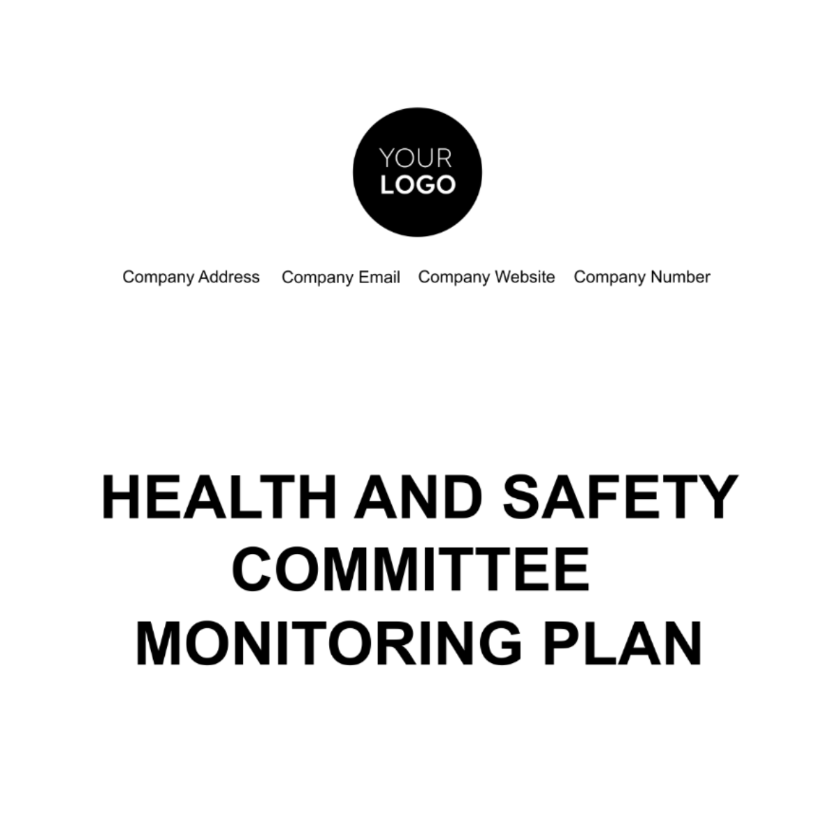 Free Health & Safety Committee Monitoring Plan Template