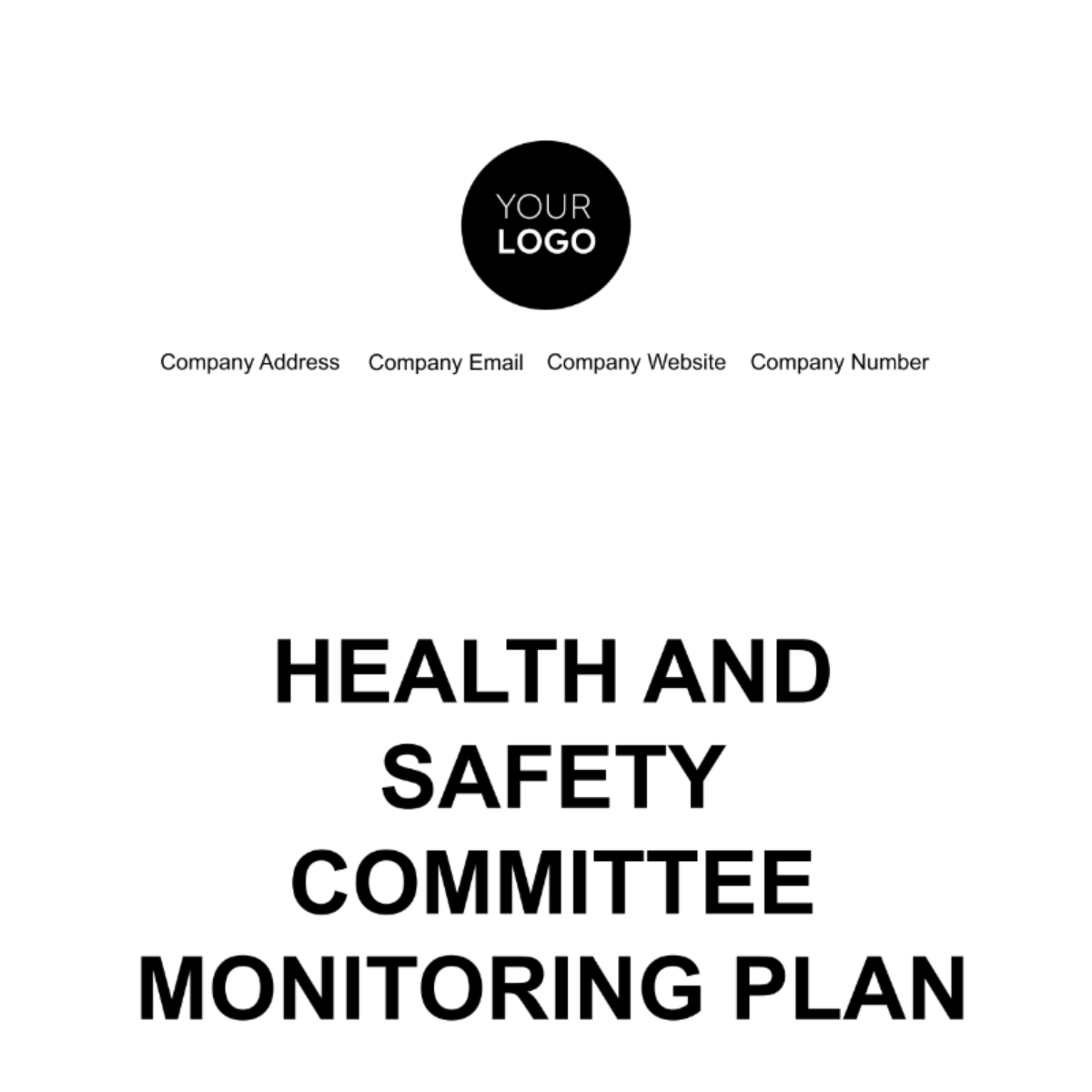 Health & Safety Committee Formation and Management Templates Download