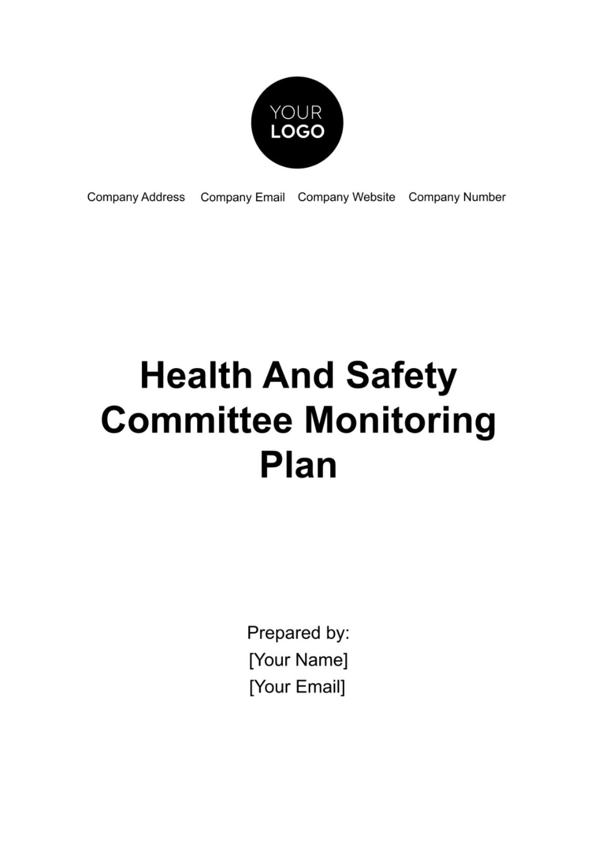 Health & Safety Committee Monitoring Plan Template - Edit Online & Download