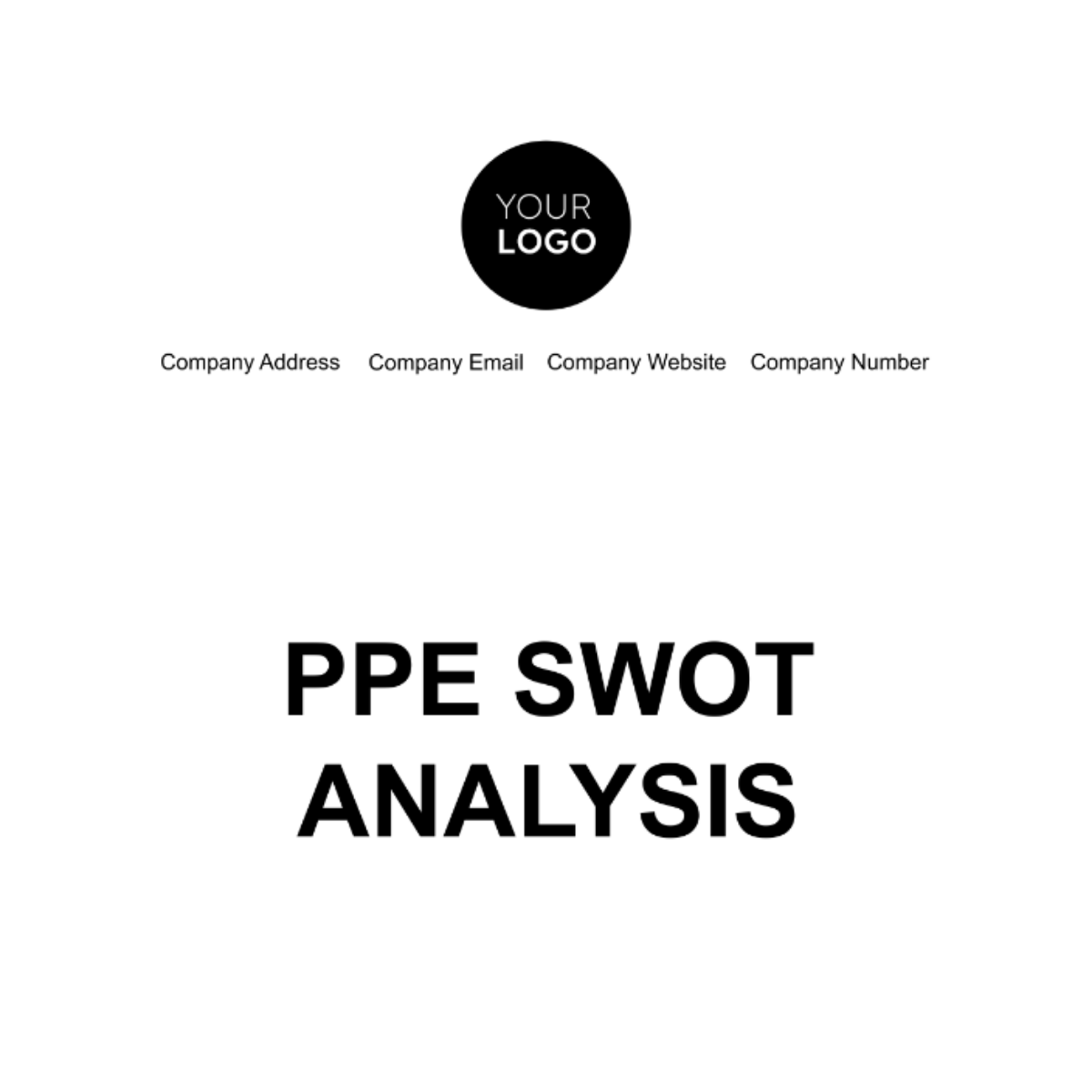 Free PPE SWOT Analysis Template
