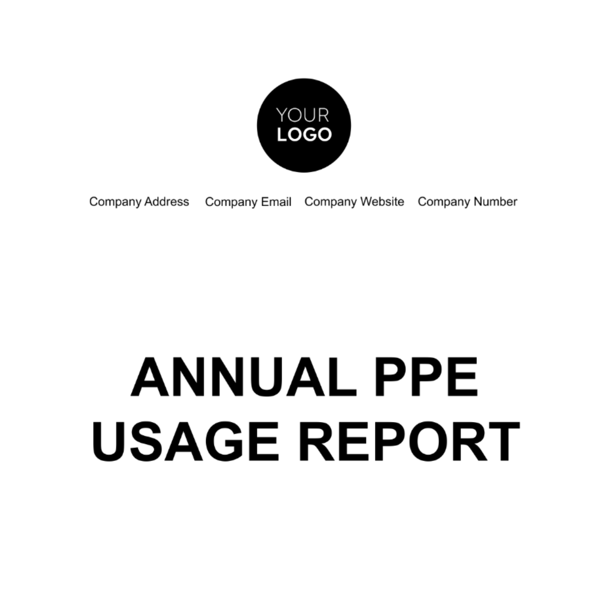 Annual PPE Usage Report Template