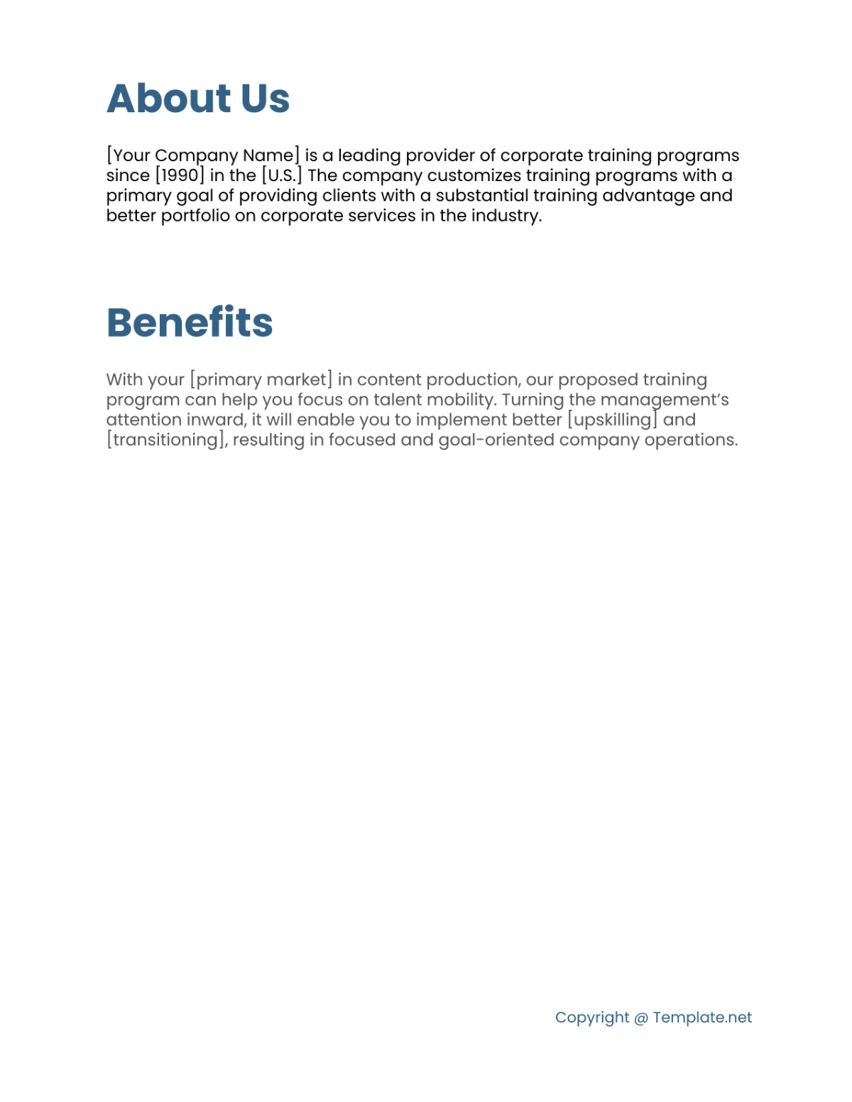 Free Training Program Proposal Template to Edit Online
